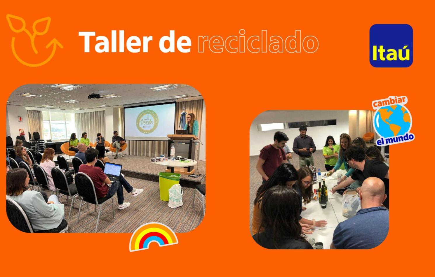 Taller de Reciclaje junto al Banco Itaú