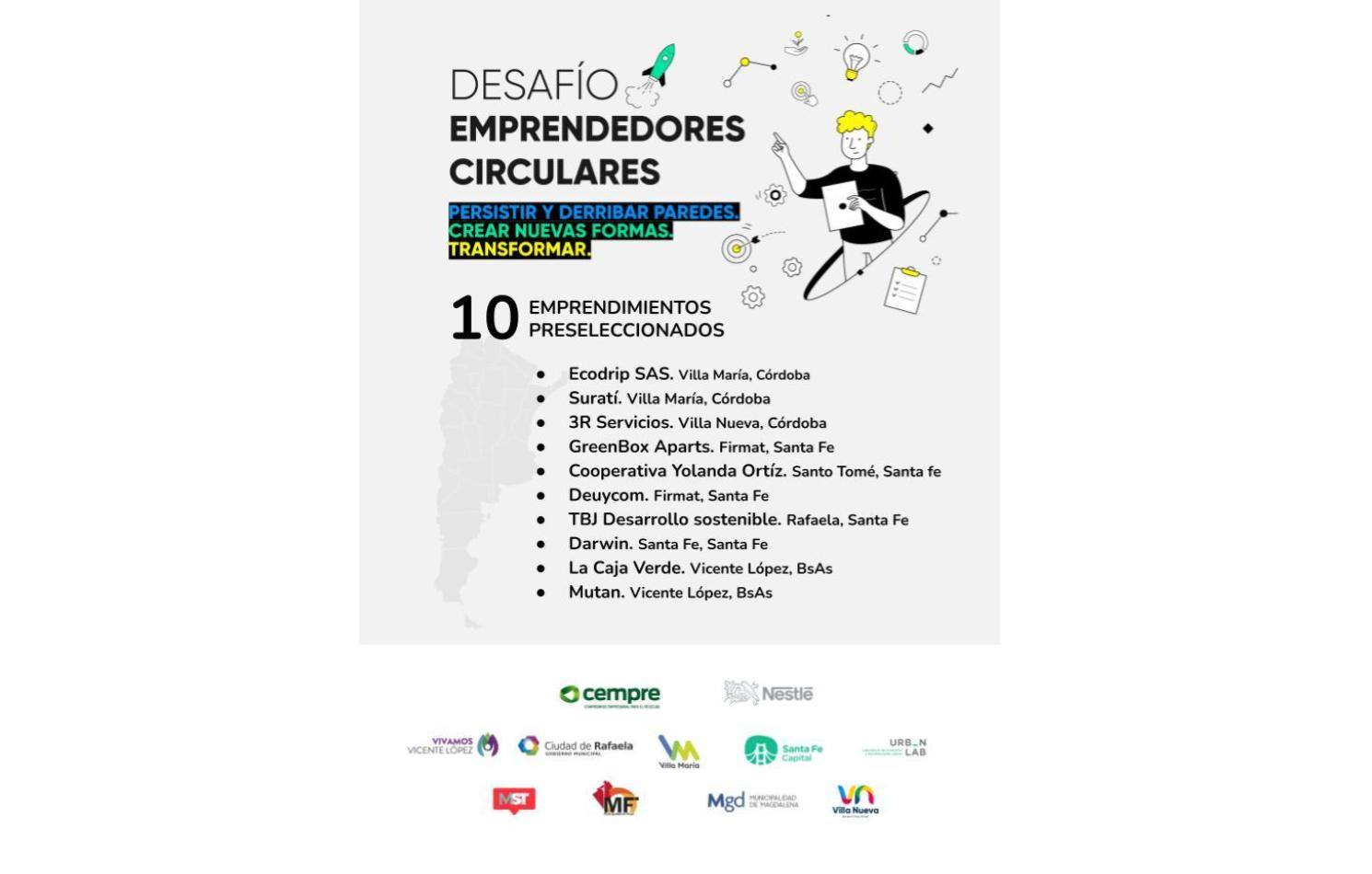 Desafío de Emprendedores Circulares: preselección de candidatos