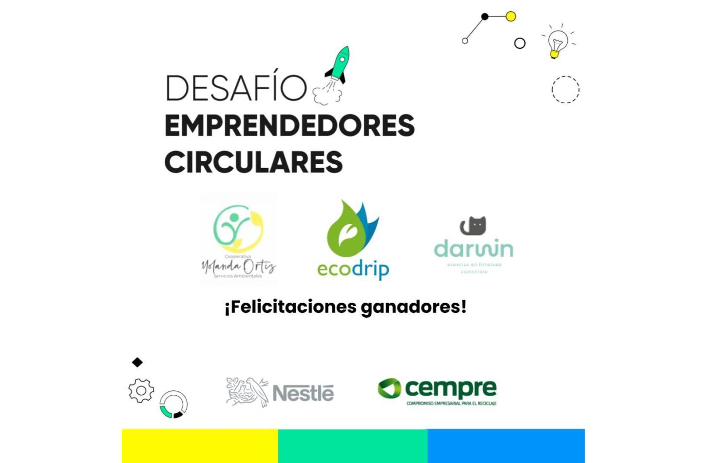 ¡Tres emprendimientos son finalistas del Desafío de Emprendedores Circulares!