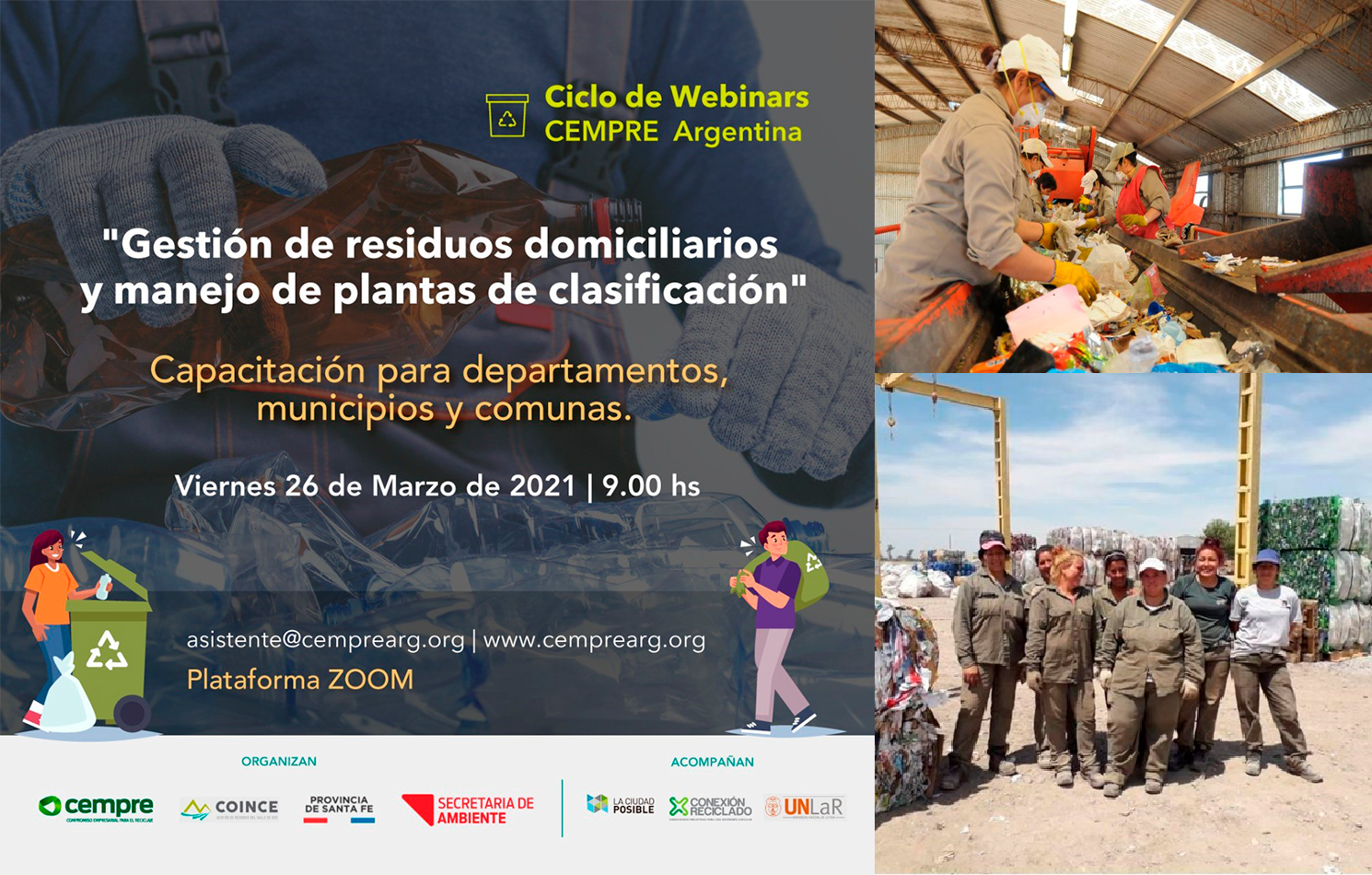 5to Encuentro del Ciclo de Webinars: “Gestión de residuos domiciliarios y manejo de plantas de clasificación”